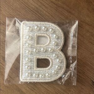 Stoney Clover Pearl Embellished Letter B Patch